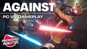 Against : Gameplay PC VR – Un savant mélange entre Beat Saber et Pistol Whip