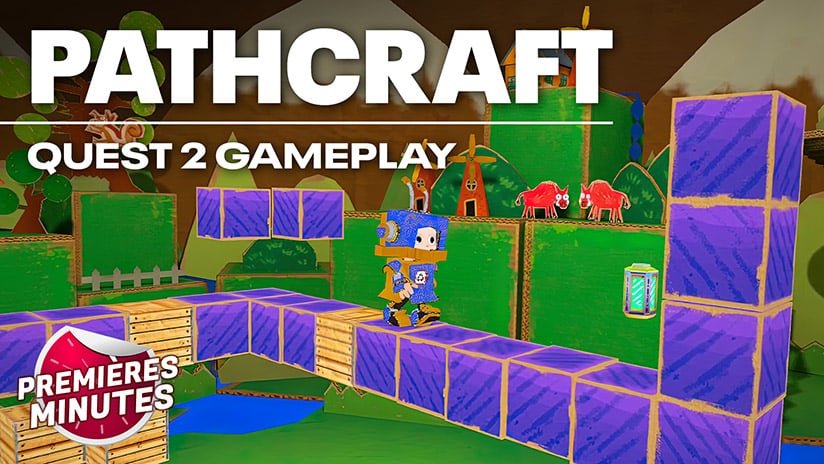 PathCraft : Gameplay Meta Quest 2 – Des cubes, des énigmes et de la plateforme