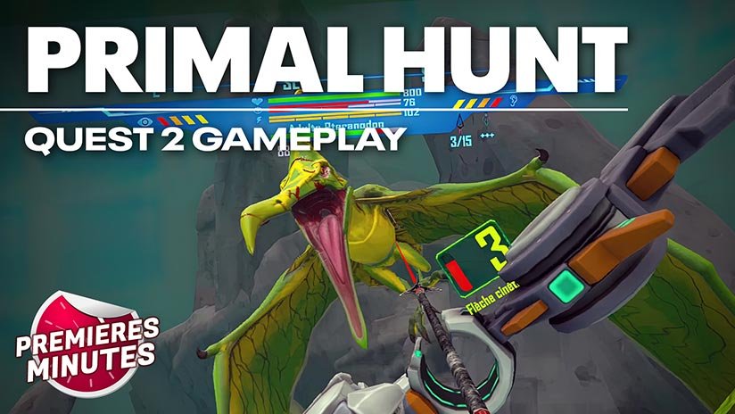 Primal Hunt : Gameplay Meta Quest 2 – La chasse aux dinos est ouverte !
