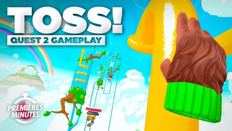 Toss! : Gameplay Meta Quest 2 – Singe acrobate et chasse aux bananes